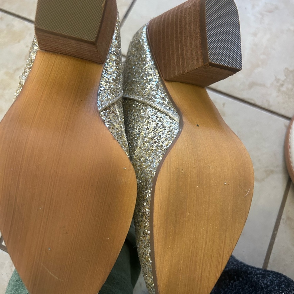 Glittery Gold Ankle Boots - Picture 4 of 4